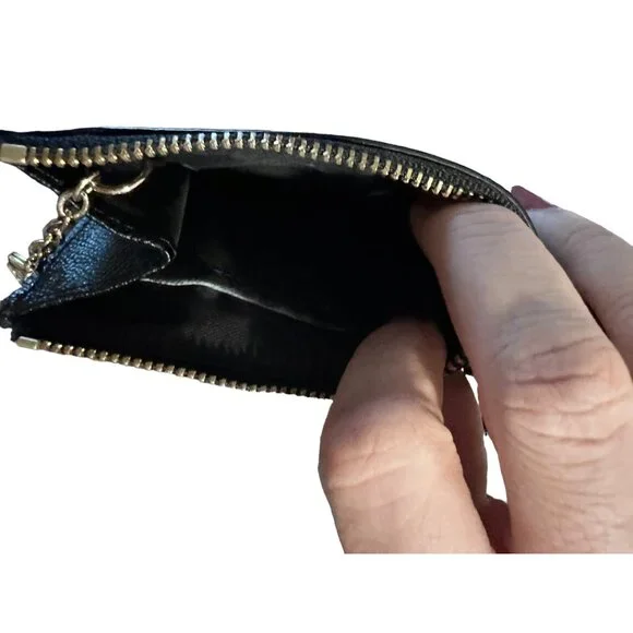 Black Coach Rectangular Coin Purse 3.5 x 5 - Picture 3 of 6